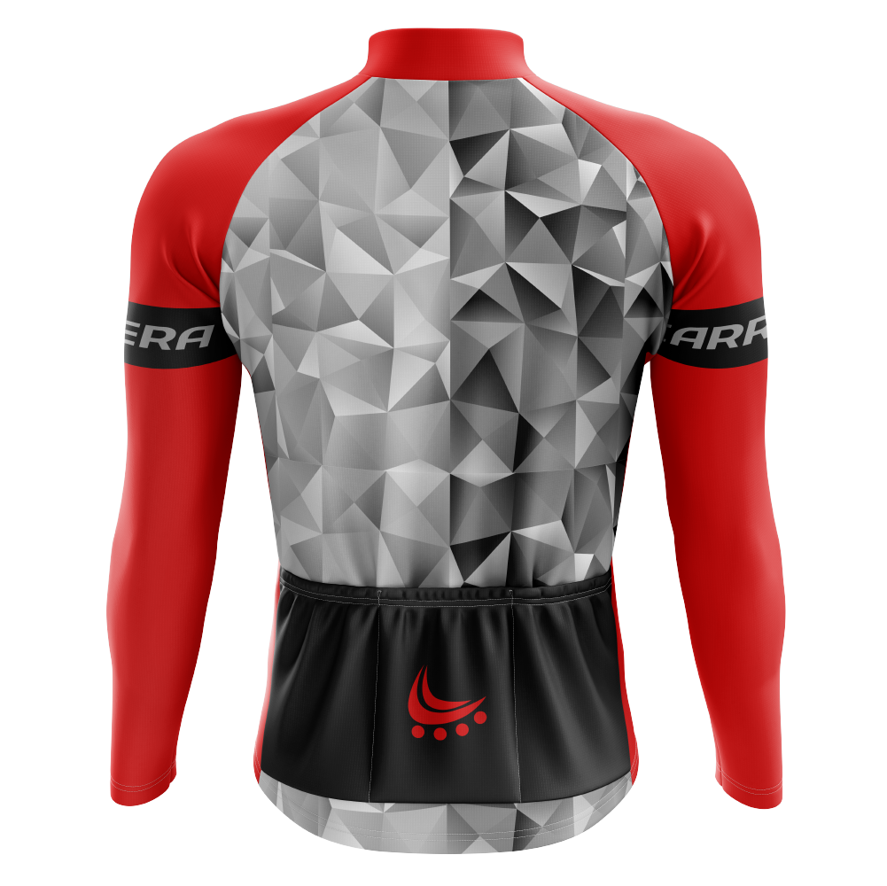 Jersey Ciclismo Manga Larga – Rojo Gris