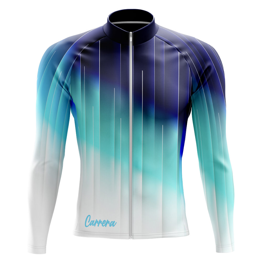 Jersey Ciclismo Manga Larga – Azul Matrix