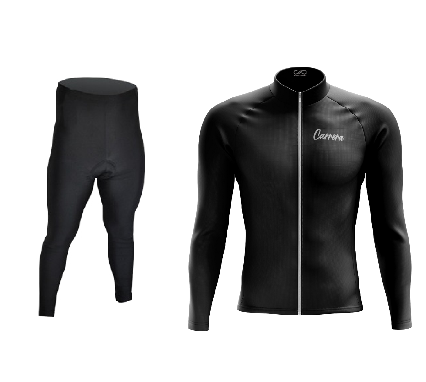 Uniforme Ciclismo Fit Largo - Black Pro Manga Larga